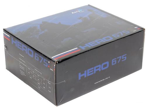 Блок питания Aerocool 675W Retail HERO 675 , ATX v2.3, 80+ Bronze, 12cm blue LED fan, Haswell Ready, A.PFC, 2x PCI-E (6+2-Pin), 6x SATA, 4x MOLEX