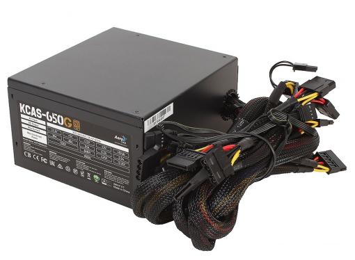 Блок питания Aerocool 650W Retail KCAS-650G ATX v2.4, 80+ Gold, 4+4-Pin, 2x PCI-E (6+2-Pin), 7x SATA, 4x MOLEX, 12см c RGB подсветкой