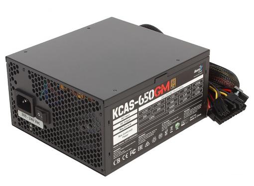 Блок питания Aerocool 650W Retail KCAS-650GM , модульный, ATX v2.4, 80+ Gold, 4+4-Pin, 2x PCI-E (6+2-Pin), 7x SATA, 4x MOLEX, 14см c RGB подсветкой