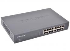 Коммутатор TP-LINK TL-SG1016D 16-port Gigabit Desktop/Rackmount Switch, 16 10/100/1000M RJ45 ports, metal case