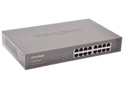 Коммутатор TP-LINK TL-SF1016DS 16-портовый 10/100 Мбит/с настольный/монтируемый в стойку коммутатор