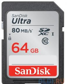 SDXC SanDisk 64Gb Class10 UHS-I Ultra (SDSDUNC-064G-GN6IN)