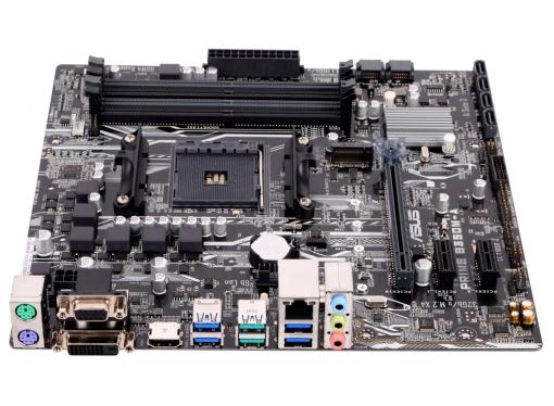 Материнская плата ASUS PRIME B350M-A (AM4, AMD B350, 4*DDR4, 1*PCI-E 3.0x16, 2xPCIe 2.0x1, SATA3, DVI-D, D-SUB,HDMI,  2xUSB3.1, 4xUSB 3.0, Lan, mATX, Retail)