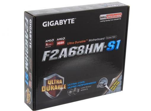Мат. плата GIGABYTE GA-F2A68HM-S1 <SFM2+, AMD A68, 2*DDR3, PCI-E16x, PCI-E x1, PCI, SVGA, SATA III+R