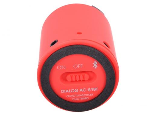 Колонки Dialog Colibri AC-51BT red 2W ,питание от USB