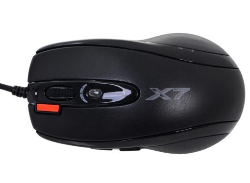 Мышь A4-Tech X-710BK, USB (черный) 6 кн, 1 кл-кн, 2000 dpi