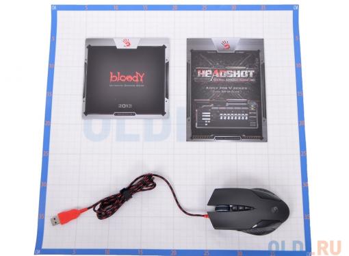 Мышь A4-Tech  Bloody V5, USB (черный) 8 кн, 3200 dpi