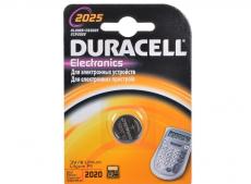 Батарейки DURACELL  CR2025  (10/100/9600) Блистер  1 шт