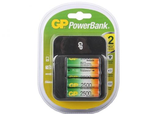 Зарядное устройство GP PowerBank 2 часа + аккум. 4шт. 2500mAh (GP PB550GS250-CR4)