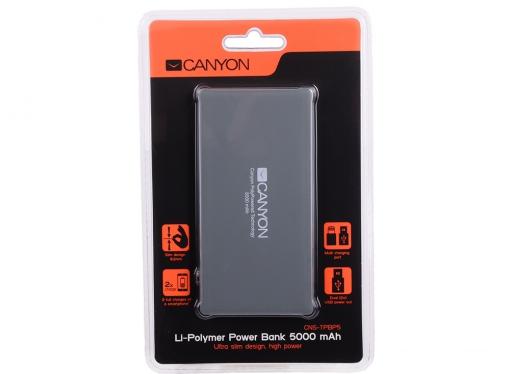 Внешний аккумулятор Canyon CNS-TPBP5DG 5000мАч серый