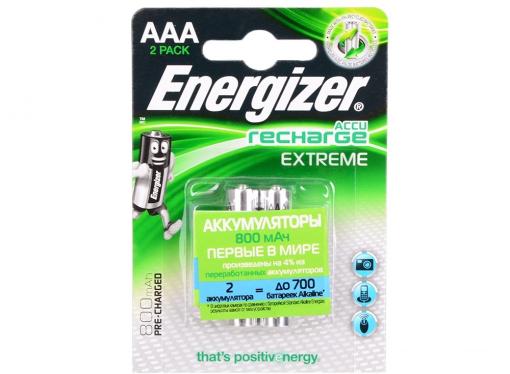 Аккумулятор Energizer Extreme AAA 800 mAh 2шт. в блистере (638628/E300324300/E300624300)