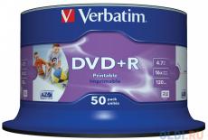 DVD+R Verbatim 4.7Gb 16x 50шт Cake Box Printable