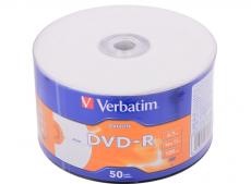DVD-R Verbatim 4.7Gb 16x 50шт Shrink Ink Printable