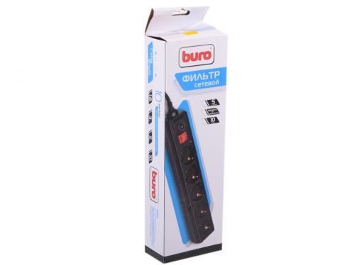 Сетевой фильтр Buro 500SH-3-B 3м (5 розеток) черный