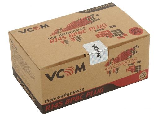 Коннекторы RJ-45 для FTP кабеля 5 кат. экранированный VCOM (VNA2230) 100 шт в пакете