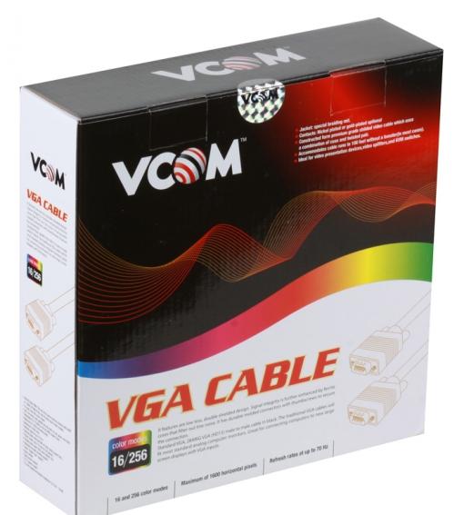 Кабель удлинительный VCOM Монитор-SVGA card (15M-15F) 20m 2 фильтра  VCOM [VVG6460-20M]
