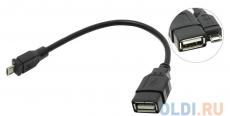 Кабель-переходник OTG MicroUSB-USB-Af  VCOM [CU280]
