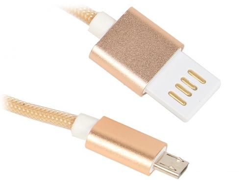 Кабель USB 2.0 Cablexpert, AM/microBM 5P, 1м золотой металлик (CCB-mUSBgd1m)