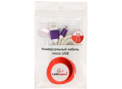 Кабель USB 2.0 Cablexpert, AM/microBM 5P, 1м фиолетовый металлик