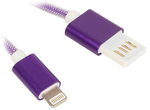 Кабель USB 2.0 Cablexpert, AM/Lightning 8P, 1м фиолетовый металлик