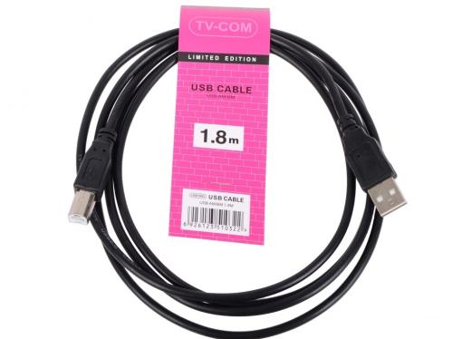 Кабель USB2.0  A-B, TV-COM (1,8м) (USB100G-1.8M)