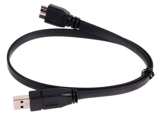 Кабель Micro USB 3.0 Orient MU-305F, Am - micro-Bm (10pin), 0.5 м, плоский, черный