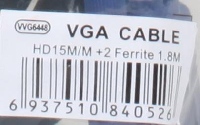 Кабель монитор-SVGA card (15M-15M) 1,8м 2 фильтра VCOM [VVG6448-1.8M]
