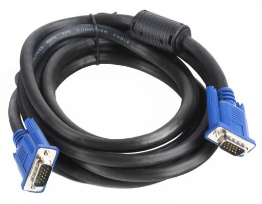 Кабель монитор-SVGA card (15M-15M) 3м 2 фильтра AOpen [CG341AD-3M]