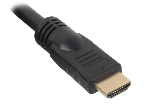 Кабель HDMI Gembird/Cablexpert, 15м, v1.4, 19M/19M, черный, позол.разъемы, экран, пакет  CC-HDMI4-15M
