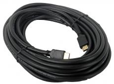 Кабель HDMI Gembird/Cablexpert, 10м, v1.4, 19M/19M, черный, позол.разъемы, экран, пакет  CC-HDMI4-10M