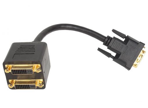 Кабель-переходник DVI-M - 2X-DVI-F 0.2m , Telecom (TA655)