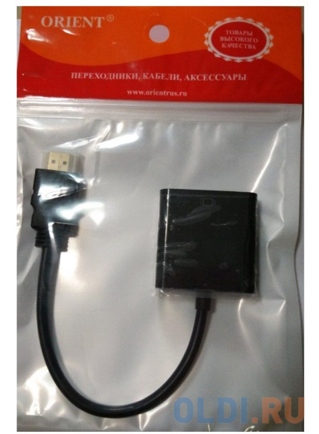 Кабель-адаптер HDMI M-VGA 15F ORIENT C050
