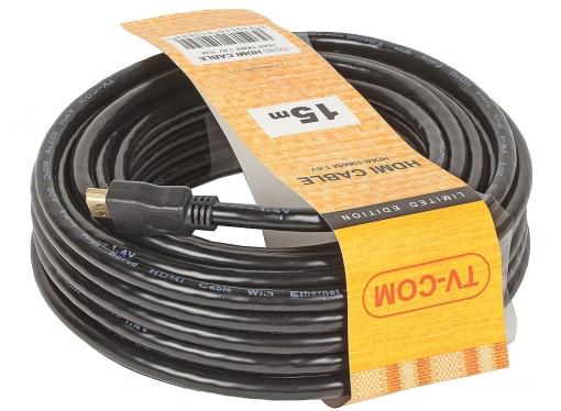 Кабель цифровой TV-COM HDMI19M to HDMI19M, V1.4+3D, 15m (CG150S-15M)