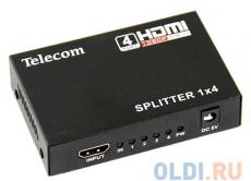 Разветвитель HDMI 1=)4 Telecom  (TTS5020), каскадируемый , 1.4v+3D