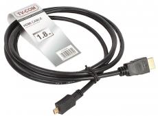 Кабель HDMI to MicroHDMI ver1.4V+3D,1,8m TV-COM (CG583K-1.8M)