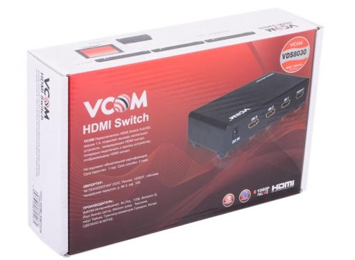 Переключатель HDMI 3 to 1 VCOM [VDS8030]