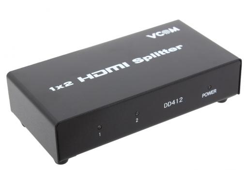 Разветвитель HDMI Spliitter 1=)2 3D Full-HD VCOM 1.4v HDP102 [VDS8040D] каскадируемый сплиттер на 2 монитора/телевизора