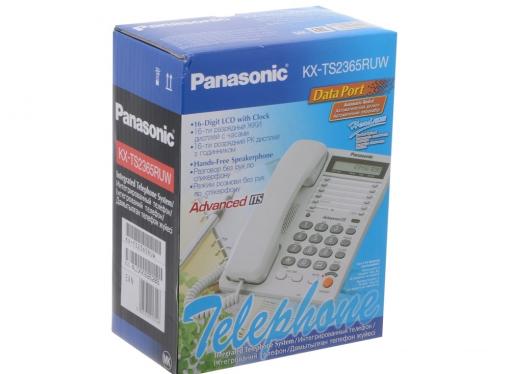 Телефон Panasonic KX-TS2365RUW ЖКИ, спикер, автодозвон, память 28