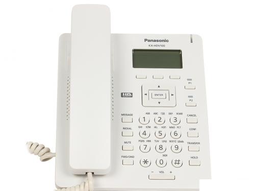 Телефон IP Panasonic KX-HDV100RU SIP Цифр. IP-телефон, VoIP, Ethernet, Память 500, Звук HD