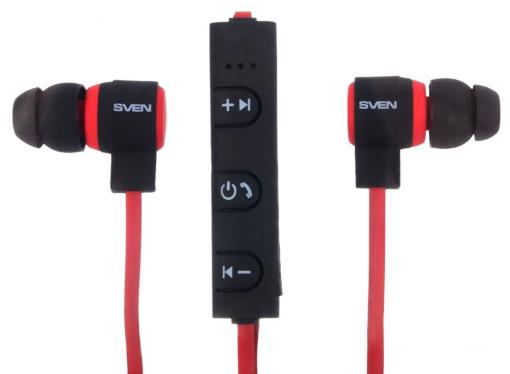 Гарнитура SVEN SEB-B270MV, черный-красные (Bluetooth) с микрофоном
