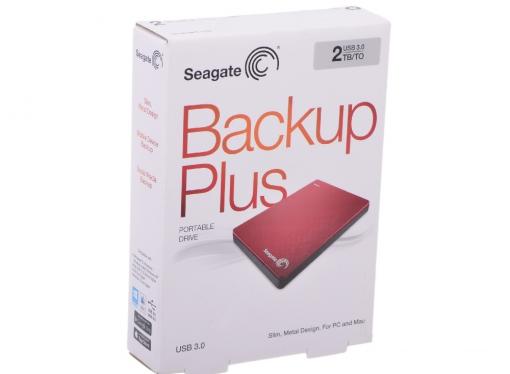 Внешний жесткий диск Seagate Backup Plus Slim 2Tb Red (STDR2000203)
