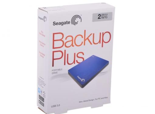 Внешний жесткий диск Seagate Backup Plus Slim 2Tb Blue (STDR2000202)