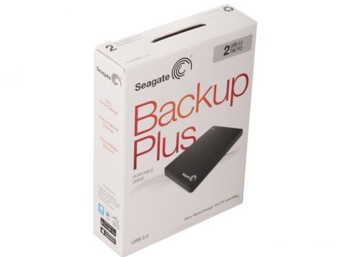 Внешний жесткий диск Seagate Backup Plus Slim 2Tb Black (STDR2000200)