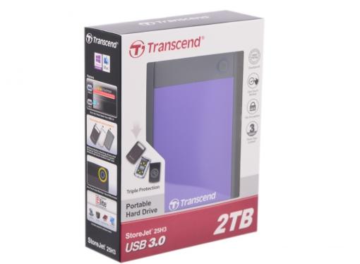 Внешний жесткий диск Transcend StoreJet 25H3P 2Tb Purple (TS2TSJ25H3P)