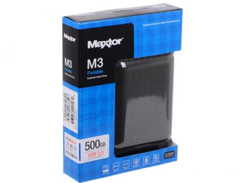 Внешний жесткий диск Seagate (Maxtor) M3 Portable 500Gb Black (STSHX-M500TCBM)