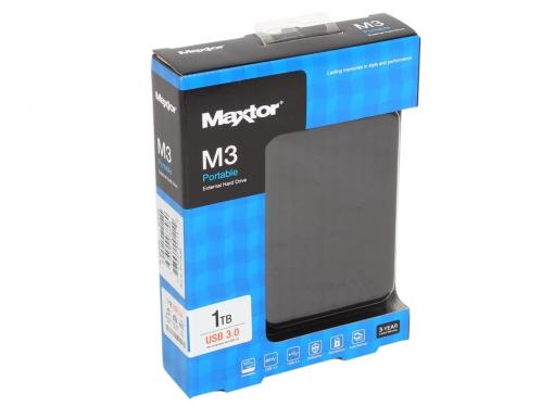 Внешний жесткий диск Seagate (Maxtor) M3 Portable 1Tb Black (STSHX-M101TCBM)