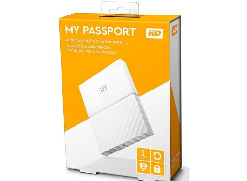 Внешний жесткий диск WD My Passport 1Tb White (WDBBEX0010BWT-EEUE)