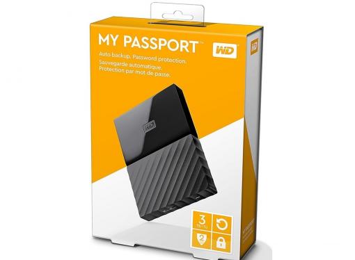 Внешний жесткий диск WD My Passport 3Tb Black (WDBUAX0030BBK-EEUE)