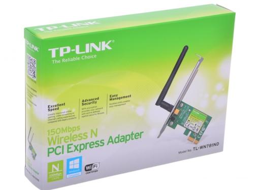 Беспроводной Wi-Fi адаптер TP-Link TL-WN781ND 802.11bgn, 150Mbps, 2.4GHz, PCI-E