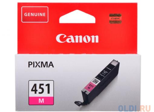 Картридж Canon CLI-451M для MG6340, MG5440, IP7240. Пурпурный. 319 страниц.
